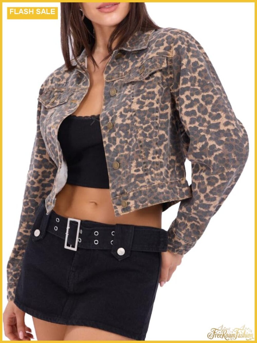 Women's Lightweight Cropped Button-Up Jacket